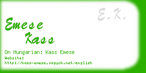 emese kass business card